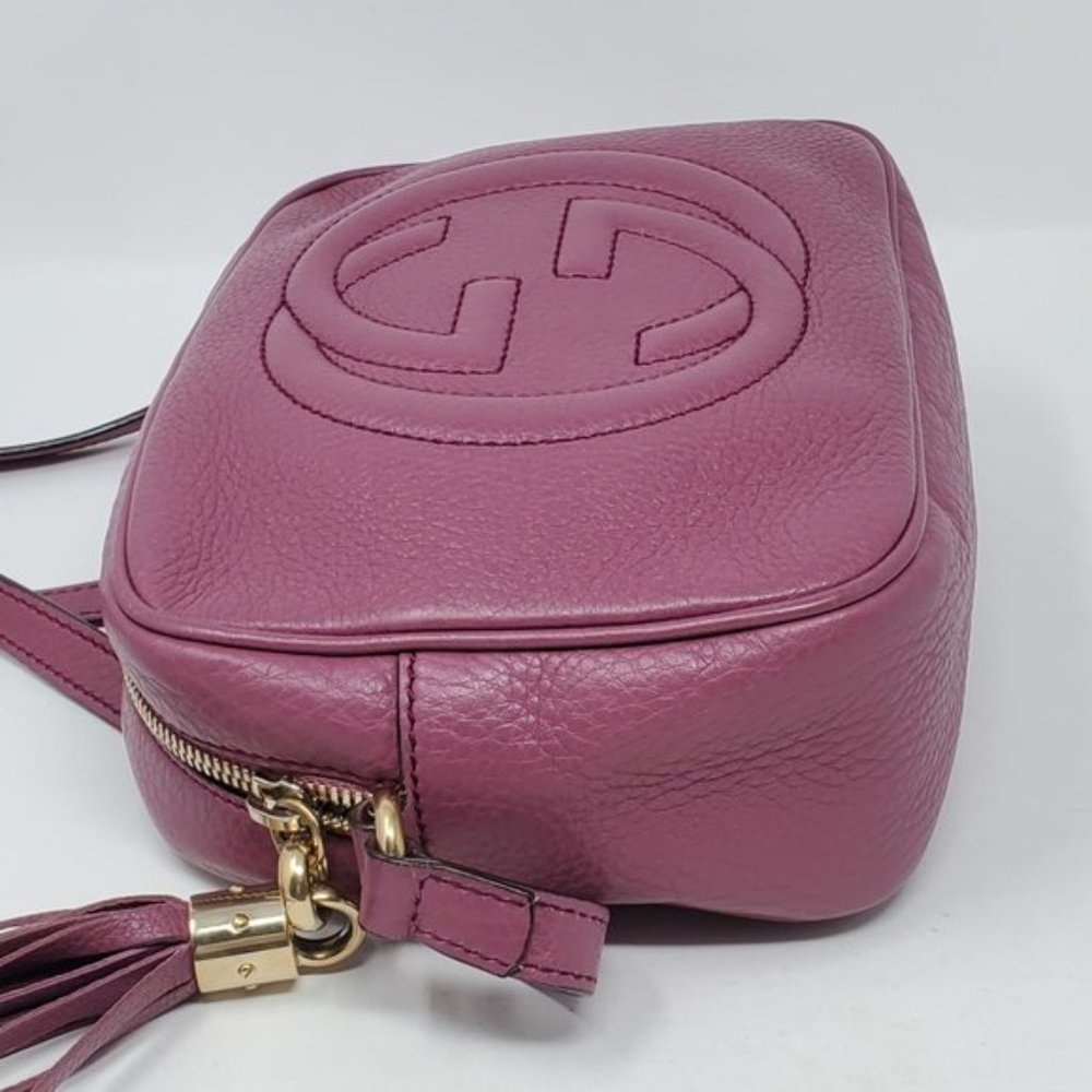 Auth Gucci Disco Camera Pink Leather Crossbody Bag - Picture 4 of 15